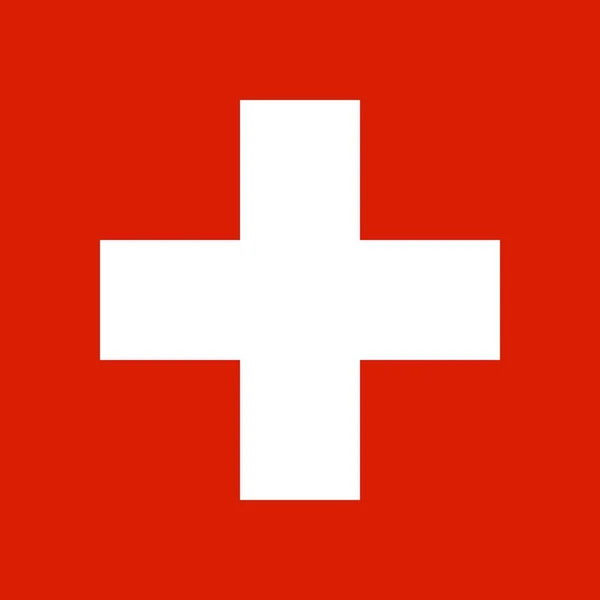Die Nationalflagge der Schweiz — Stockfoto