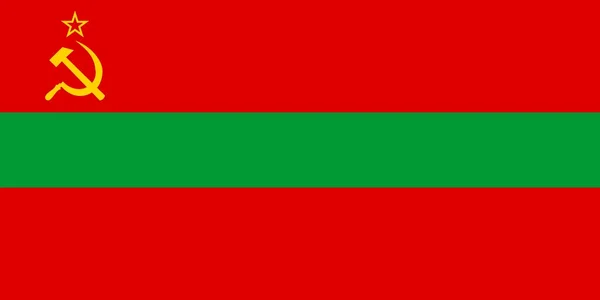 De nationale vlag van Transnistrië — Stockfoto