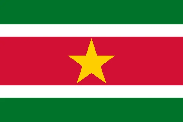 Bandeira nacional de Suriname — Fotografia de Stock
