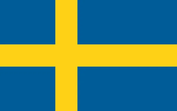 Svédország nemzeti lobogója — Stock Fotó