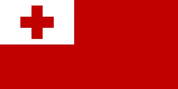 The national flag of Tonga — Stock Photo, Image