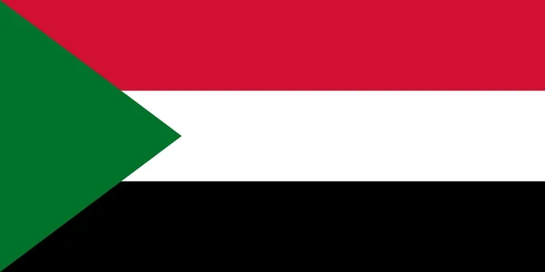The national flag of Sudan — Stock Photo, Image