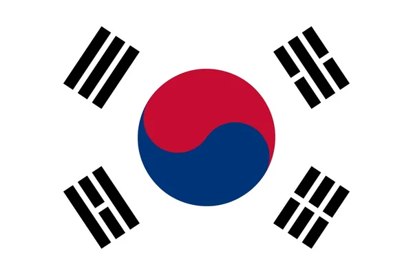 Národní vlajka Jižní Koreje — Stock fotografie