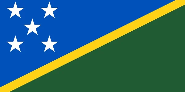 The national flag of Solomon Islands — Stock Photo, Image