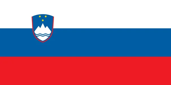 Die slowenische Nationalflagge — Stockfoto