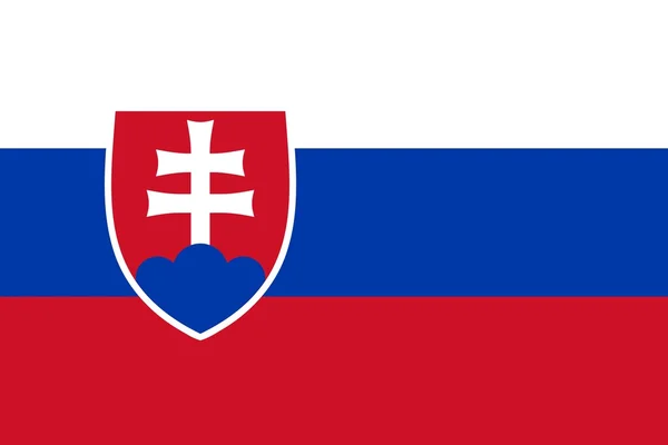 The national flag of Slovakia — Stock Photo, Image