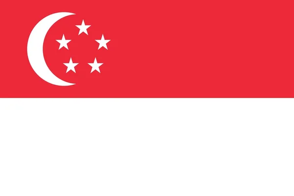 Le drapeau national de Singapour — Photo