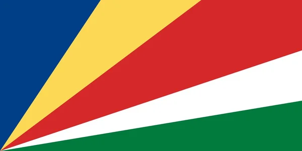 The national flag of Seychelles — Stock Photo, Image