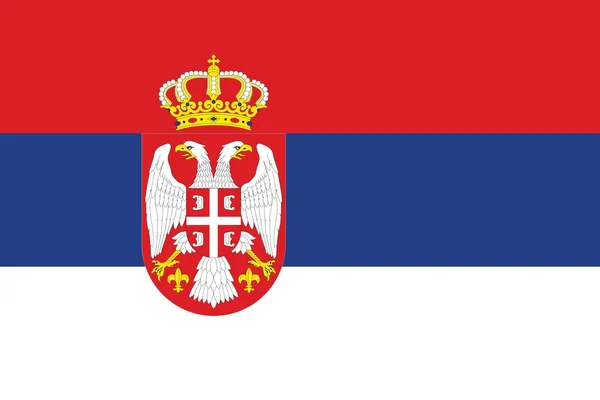 Le drapeau national de la Serbie — Photo
