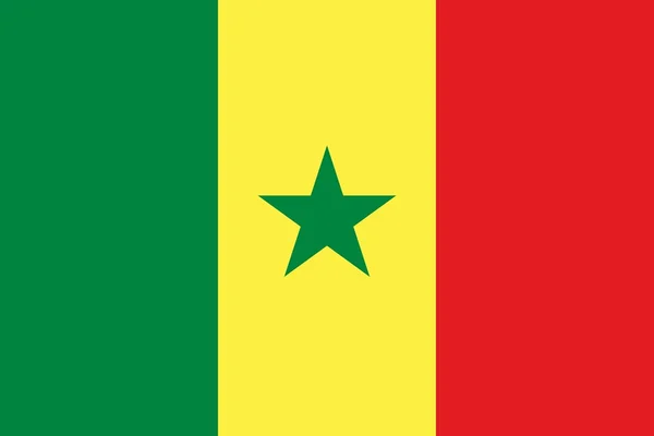 Bandeira nacional de Senegal — Fotografia de Stock