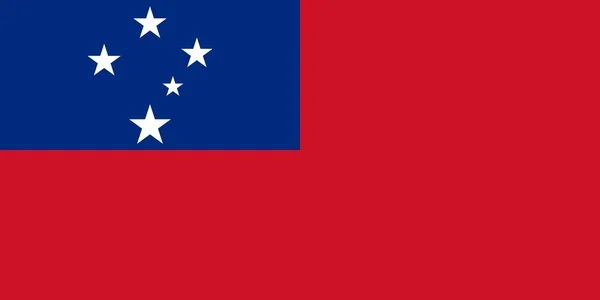 The national flag of Samoa — Stock Photo, Image