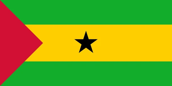 The national flag of Sao Tome and Principe — Stock Photo, Image