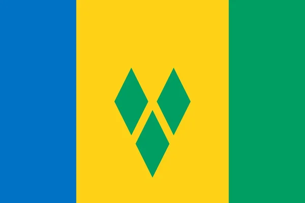 The national flag of Saint Vincent and Grenadines — Stock Photo, Image