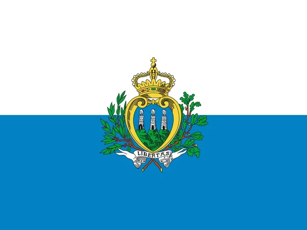 The national flag of San Marino — Stock Photo, Image
