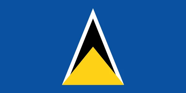 The national flag of Saint Lucia — Stock Photo, Image