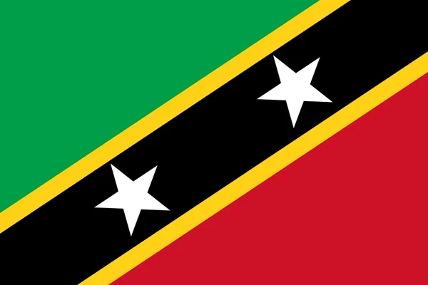 Bandeira nacional de São Cristóvão e Nevis — Fotografia de Stock