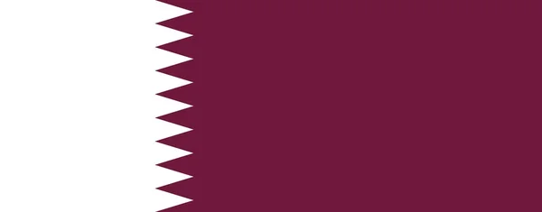 The national flag of Qatar — Stock Photo, Image