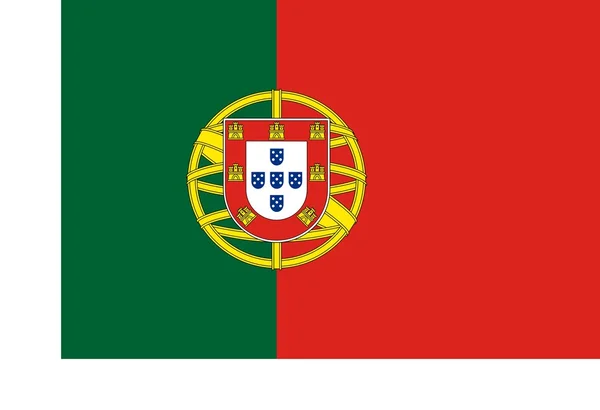 Государственный флаг Португалии — стоковое фото