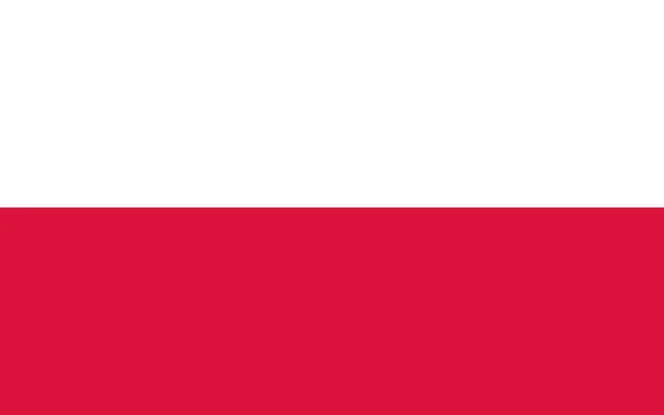The national flag of Poland — Stock Photo, Image