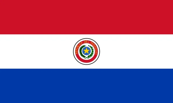 La Bandera Nacional de Paraguay — Foto de Stock