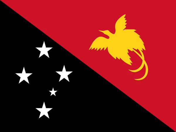 Den nationella flaggan i papua nya guinea — Stockfoto