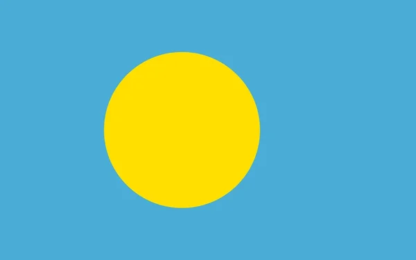 Die Nationalflagge von Palau — Stockfoto
