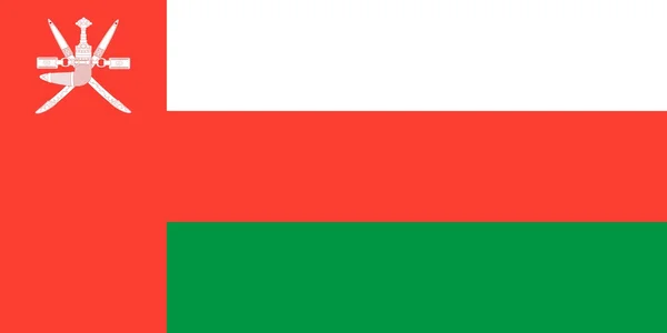 La bandiera nazionale di Oman — Foto Stock