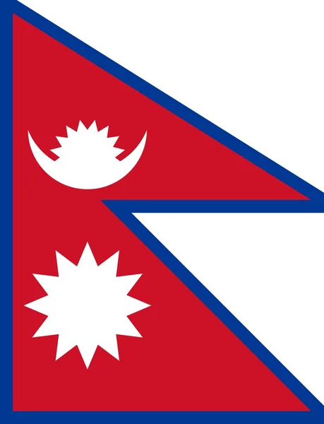 The national flag of Nepal — Stock Photo, Image