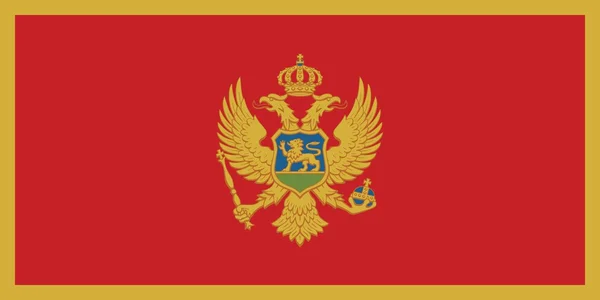 Die Nationalflagge Montenegros — Stockfoto