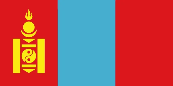 Národní vlajka Mongolsko — Stock fotografie