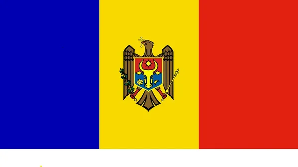 The national flag of Moldova — Stock Photo, Image