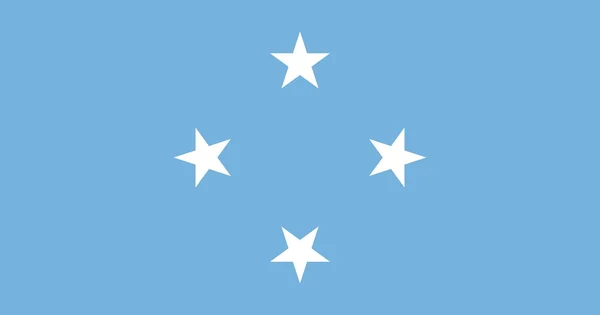 The national flag of Micronesia — Stock Photo, Image