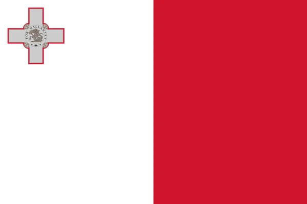 Le drapeau national de Malte — Photo