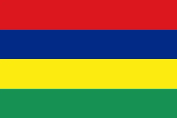 The national flag of Mauritius — Stock Photo, Image