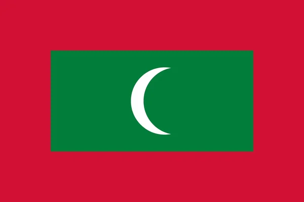 Die Nationalflagge der Malediven — Stockfoto