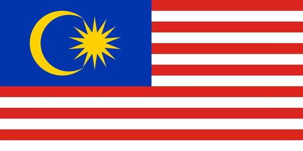 De nationale vlag van Maleisië — Stockfoto
