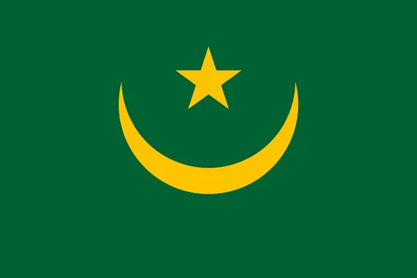 Den nationella flaggan av Mauretanien — Stockfoto