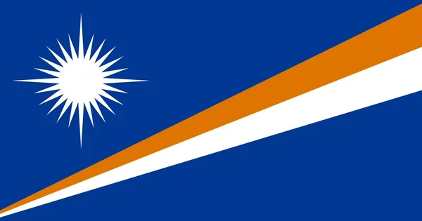 Le drapeau national des Îles Marshall — Photo