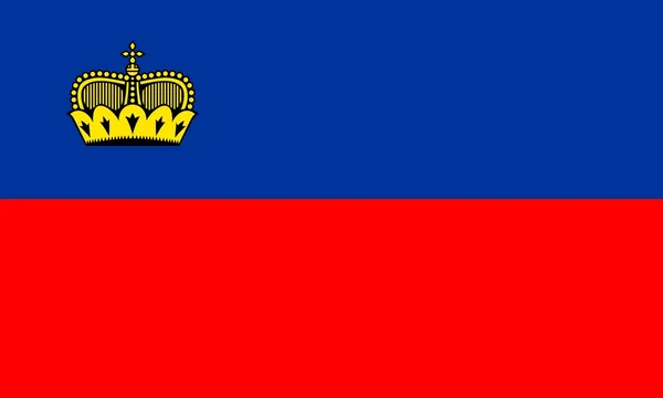 La bandera nacional de Liechtenstein — Foto de Stock
