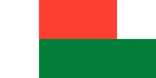 Die Nationalflagge Madagaskars — Stockfoto