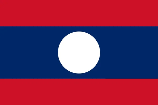 La bandera nacional de Laos — Foto de Stock