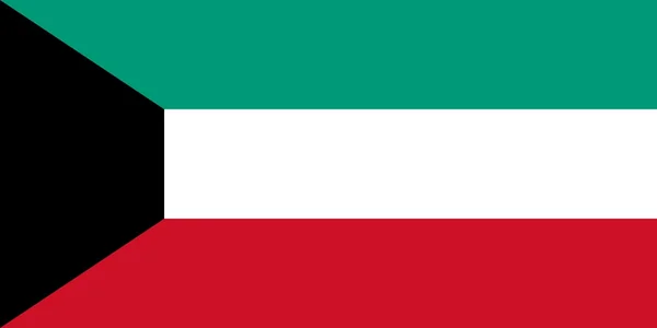 The national flag of Kuwait — Stock Photo, Image