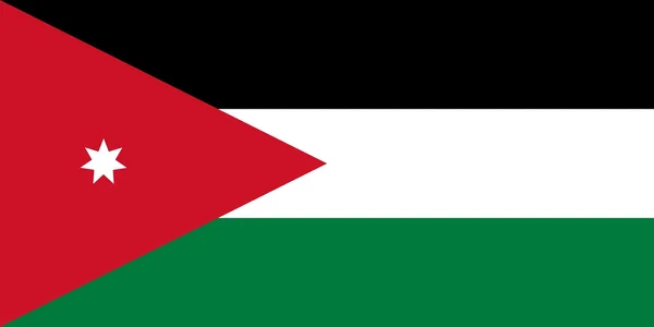 The national flag of Jordan — Stock Photo, Image