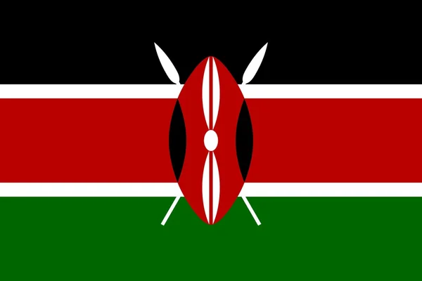 La bandiera nazionale del Kenya — Foto Stock