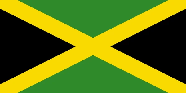 The national flag of Jamaica — Stock Photo, Image