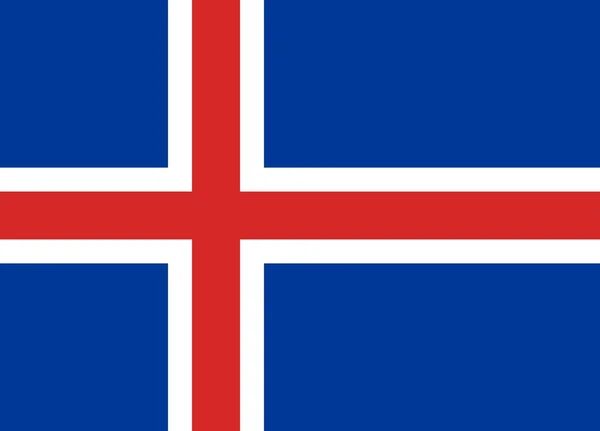La bandera nacional de Islandia — Foto de Stock