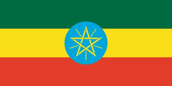 The national flag of Ethiopia — Stock Photo, Image