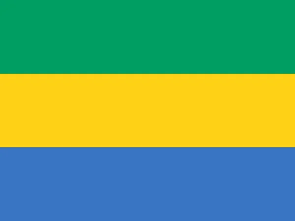 The national flag of Gabon — Stock Photo, Image
