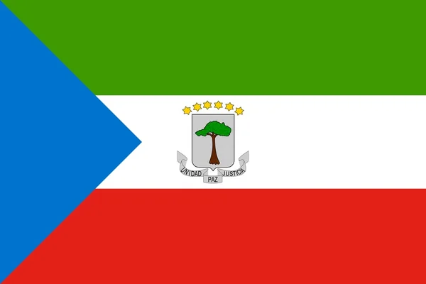 Bandeira nacional de Guiné Equatorial — Fotografia de Stock