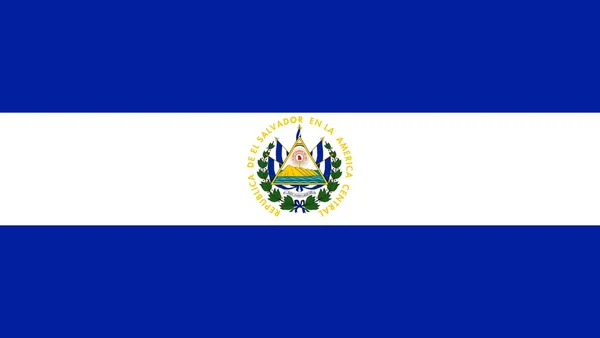 The national flag of El Salvador — Stock Photo, Image